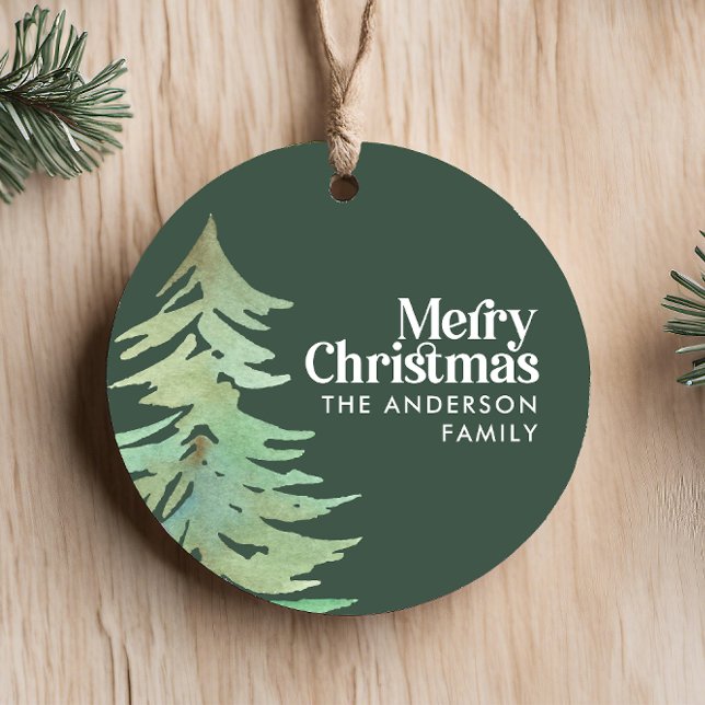 Adorno De Cerámica Bosque acuarela de navidades (Subido por el creador)