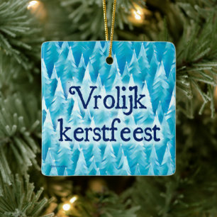 Adorno De Cerámica Bosque Fractal Azul - Festín de vrolijk