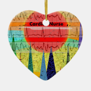 Adorno De Cerámica Bosque mágico de la enfermera cardiaca