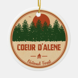 Adorno De Cerámica Bosque Nacional Coeur D'Alene
