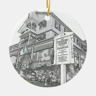 Adorno De Cerámica Bosquejo de la casa de Parker - orilla del jersey