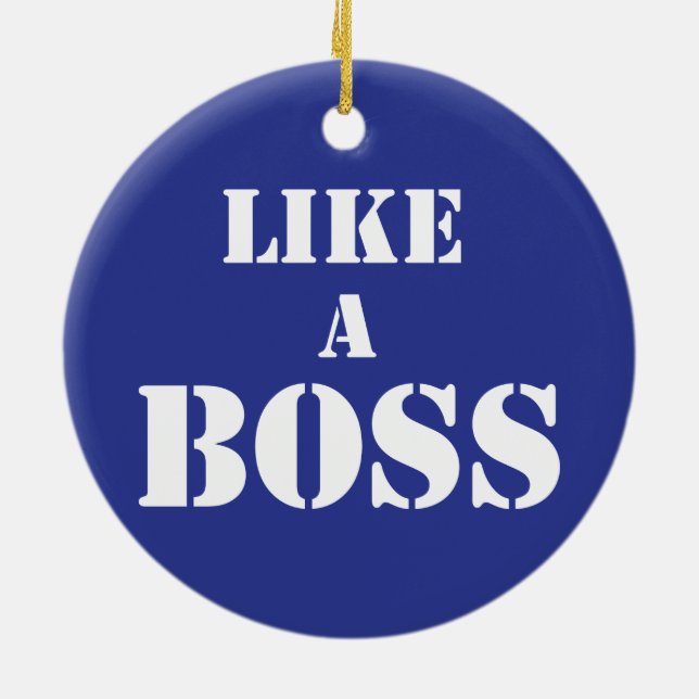 Adorno De Cerámica Boss corporativo (Atrás)