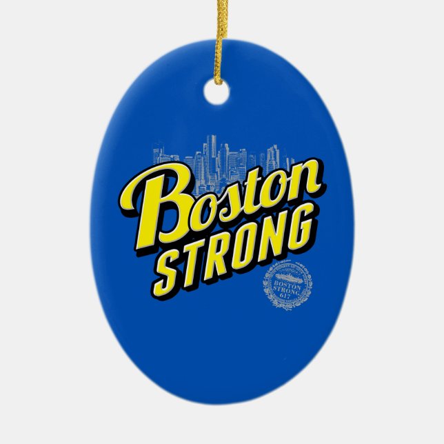 Adorno De Cerámica Boston City recuerda con fuerza el azul (Frente)