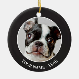 Adorno De Cerámica Boston Terrier