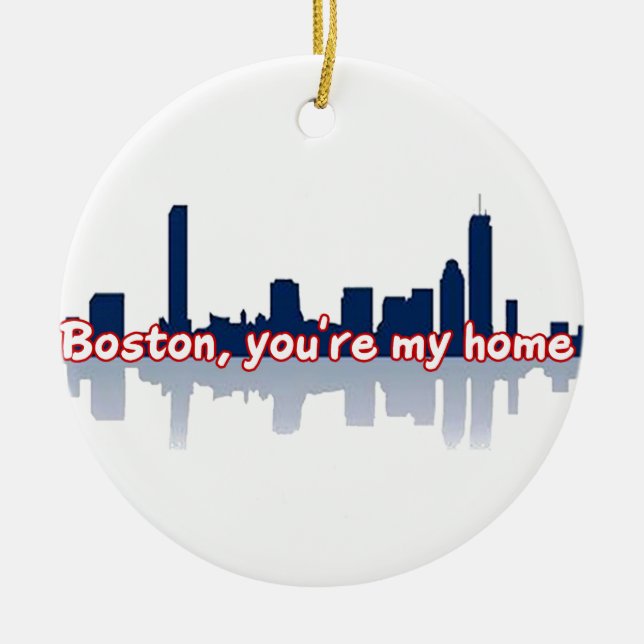 Adorno De Cerámica Boston usted es mi hogar (Frente)