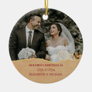 Adorno De Cerámica Botánico de Acuarela Elegante para Foto de Boda