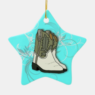 Adorno De Cerámica Botas de vaquera de rodeo Country Girl