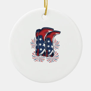 Adorno De Cerámica Botas de vaquero patrióticas Diseño de camisa occi