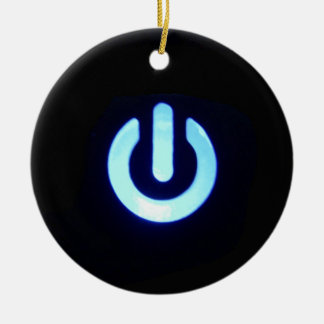 Adorno De Cerámica botón de energía azul