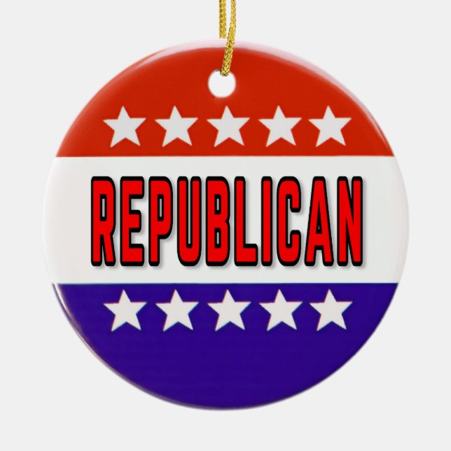 Adorno De Cerámica Botón Republicano (Frente)