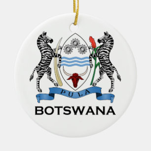 Adorno De Cerámica BOTSWANA - bandera/emblema/escudo de armas/símbol