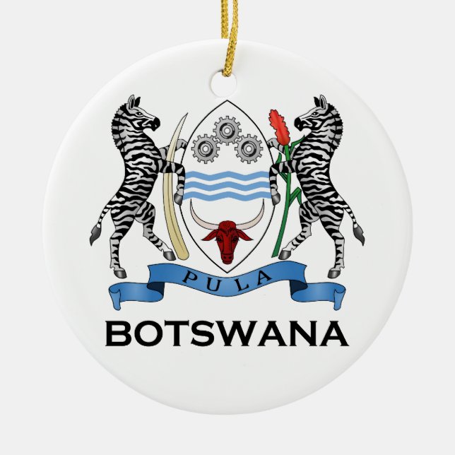 Adorno De Cerámica BOTSWANA - bandera/emblema/escudo de armas/símbolo (Frente)