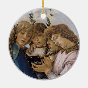 Adorno De Cerámica Botticelli Mary Jesus y canto Angels