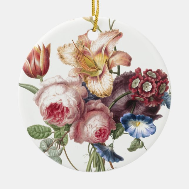 Adorno De Cerámica Bouquet de flores (Frente)