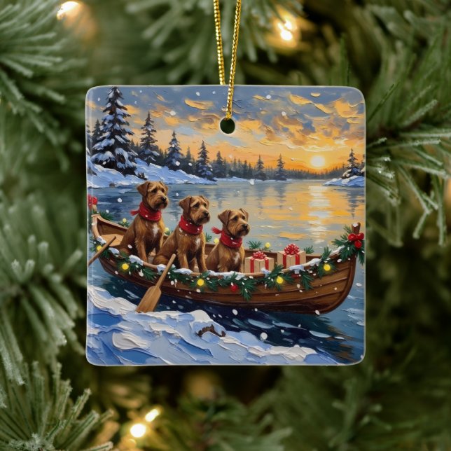 Adorno De Cerámica Bouvier des Flandres Christmas Boat Holiday (Árbol)