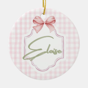 Adorno De Cerámica Bow&Gingham