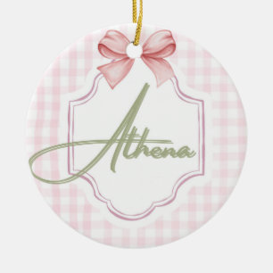 Adorno De Cerámica Bow&Gingham