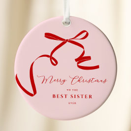 Adorno De Cerámica Bow rosa moderno