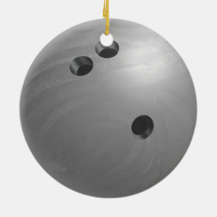 Adorno De Cerámica Bowling Ball Gray