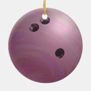 Adorno De Cerámica Bowling Ball Pink