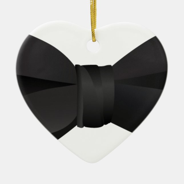 Adorno De Cerámica bowtie de la pajarita (Frente)