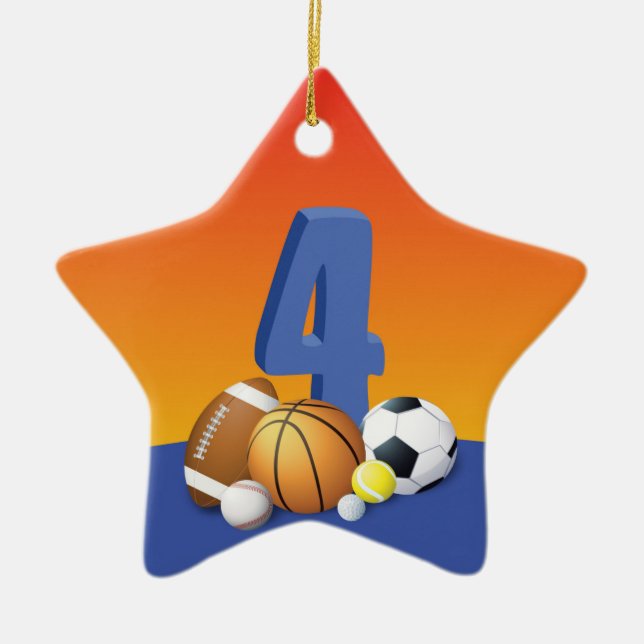 Adorno De Cerámica Boy 4.º Balls Deportiva (Frente)