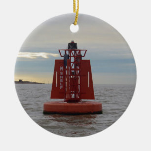 Adorno De Cerámica Boya roja del canal