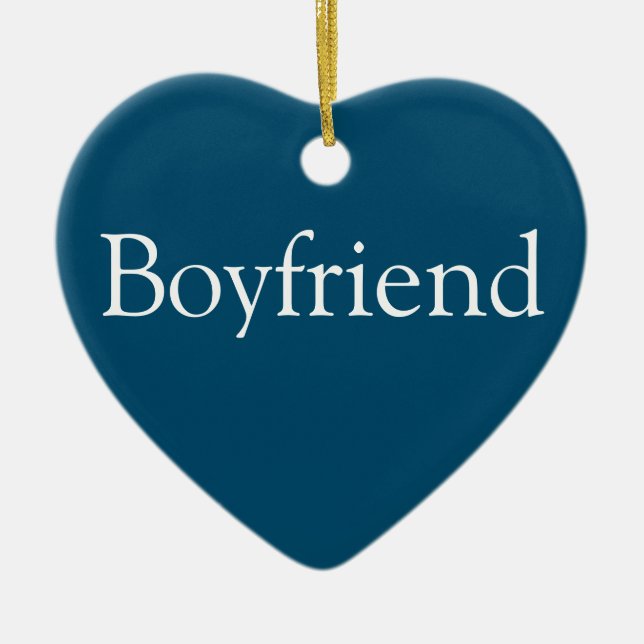Adorno De Cerámica Boyfriend Definition Modern Blue Fun (Frente)