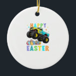 Adorno De Cerámica Boys Happy Easter Monster Truck Easter Eggs Toddle<br><div class="desc">Boys Happy Easter Monster Truck Easter Eggs Toddler Kids T-Shirt_1</div>