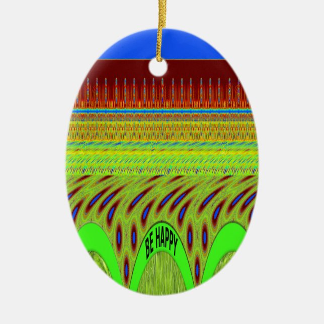 Adorno De Cerámica Br Feliz de tener un buen día (Frente)