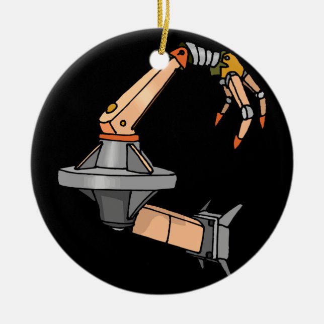 Adorno De Cerámica Brazo Robot (Frente)