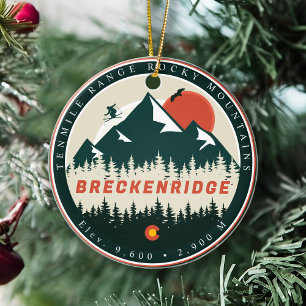 Adorno De Cerámica Breckenridge Colorado Vintage Mountain Souvenir