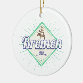 Adorno De Cerámica Bremen City Alemania Ciudad Retro Ciudad Música Vi