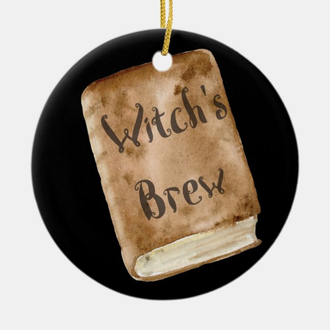 Adorno De Cerámica Breve de brujas (Frente)