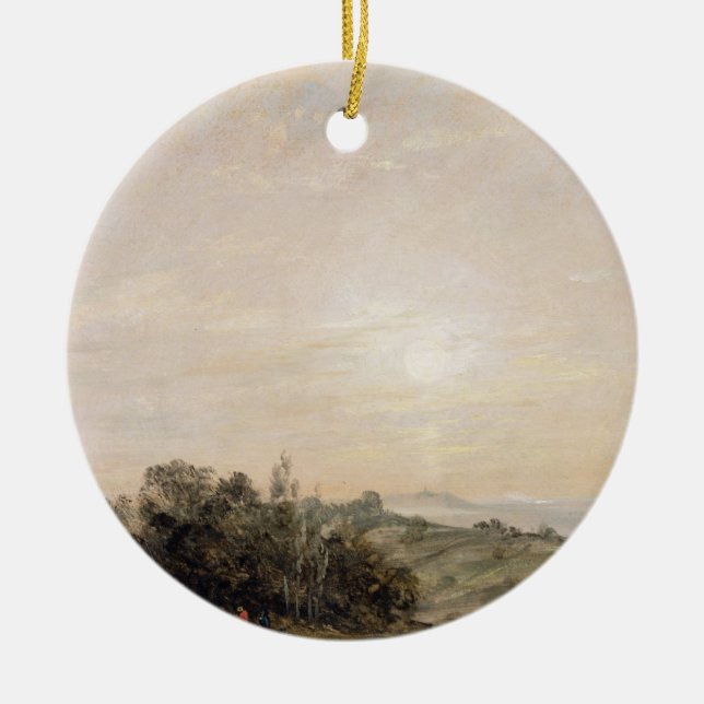 Adorno De Cerámica Brezo de John Constable el | Hampstead, mirando (Frente)