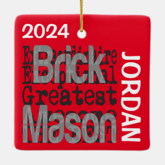 Adorno De Cerámica Brick Mason Extraordinaire PERSONALIZADO