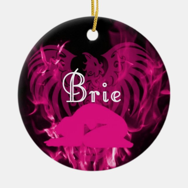 Adorno De Cerámica Brie Xmas Ornament (Frente)