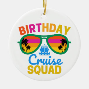 Adorno De Cerámica Brigada de crucero de cumpleaños