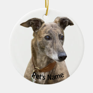 Adorno De Cerámica Brindle Greyhound