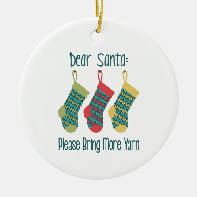 Adorno De Cerámica Bring More Yarn (Frente)