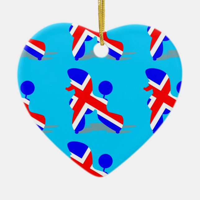 Adorno De Cerámica Britt poodle (Frente)