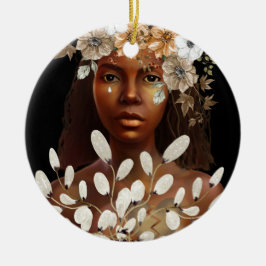 Adorno De Cerámica Broke In Hearted African American Woman Art