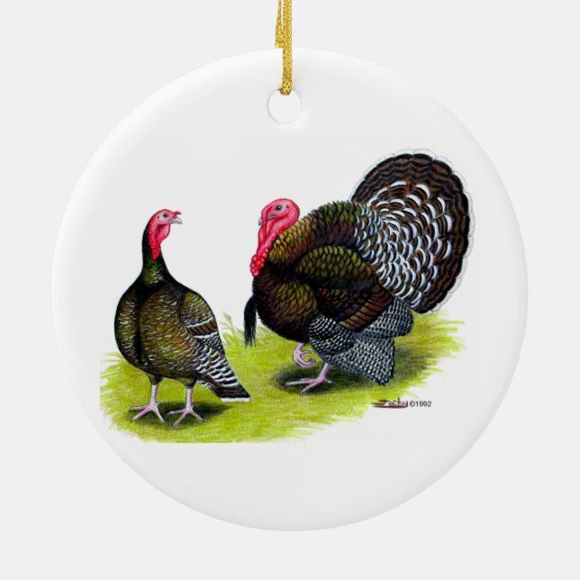 Adorno De Cerámica Bronce con el pecho amplio de Turquía (Atrás)