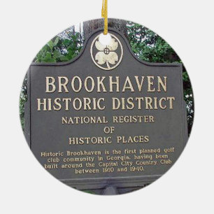 Adorno De Cerámica Brookhaven Atlanta, dobla el navidad echado a un