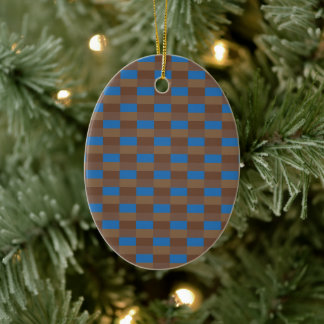 Adorno De Cerámica Brown and Blue Color Combination