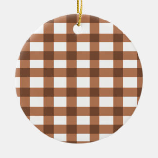 Adorno De Cerámica Brown Gingham
