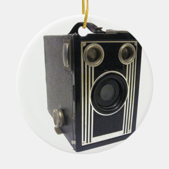 Adorno De Cerámica Brownie Antique Camera (Frente)
