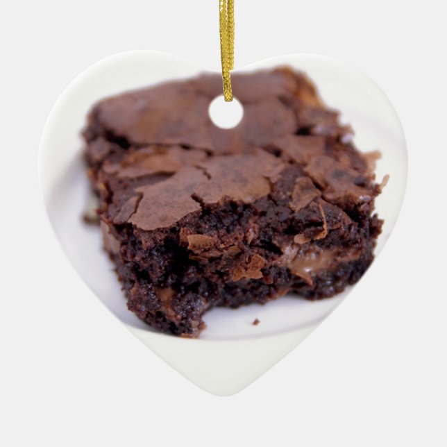Adorno De Cerámica Brownie sabroso (Frente)
