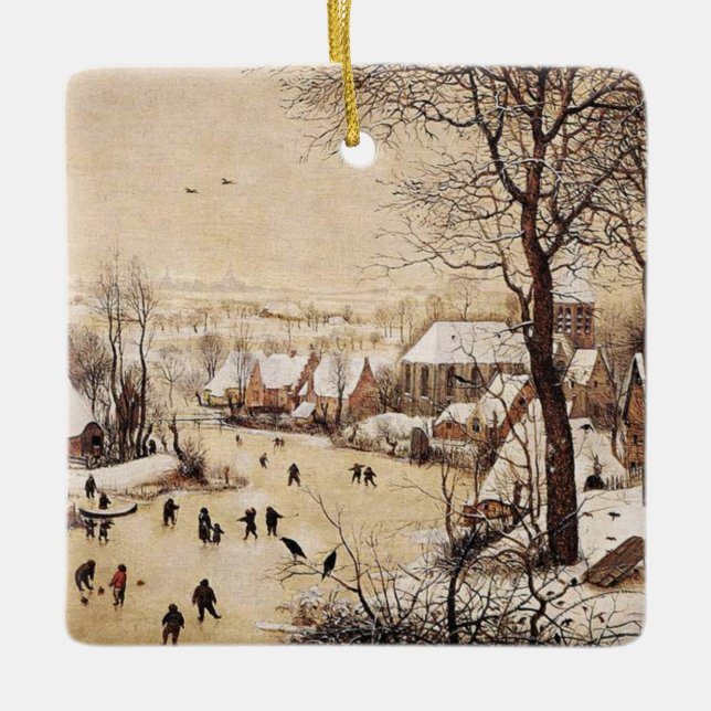 Adorno De Cerámica Bruegel the Elder - Winter Landscape, (Anverso)