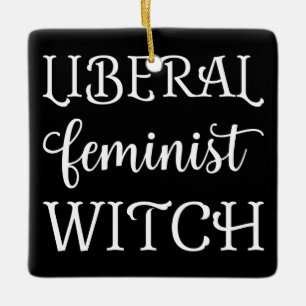 Adorno De Cerámica Bruja feminista liberal I